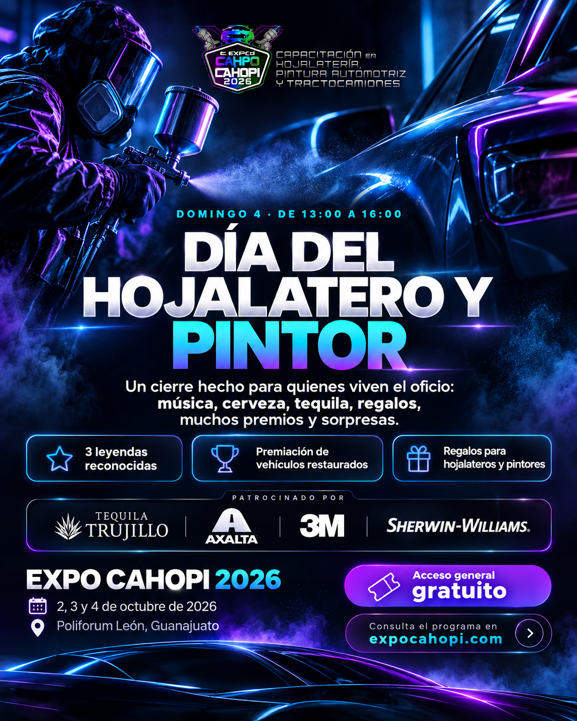 Poster Día del Hojalatero y Pintor EXPO CAHOPI 2026
